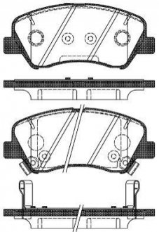 Дисковые тормозные колодки (передние) WOKING P15883.02 (фото 1)