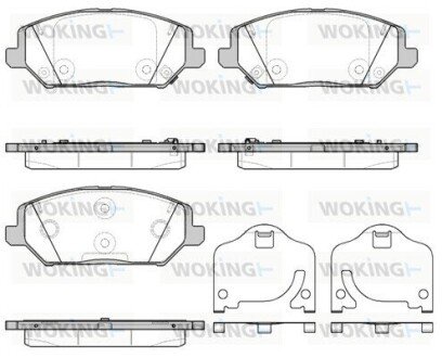 Колодки гальмівні диск. перед. (вир-во Remsa) Hyundai i30 Ceed 16> 20> (P16833.02) WOKING