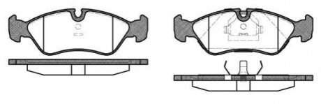 Дисковые тормозные колодки (передние) WOKING P3863.10 (фото 1)
