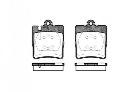 Дисковые тормозные колодки (задние) WOKING P609310 (фото 1)