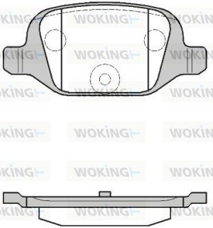 Дисковые тормозные колодки (задние) WOKING P627300 (фото 1)