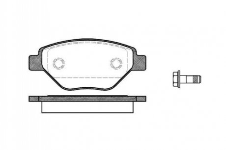 Дисковые тормозные колодки (передние) WOKING P877300 (фото 1)