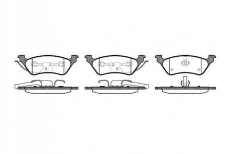 Дискові гальмівні колодки (задні) WOKING P911300 (фото 1)