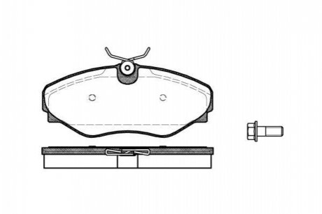 Дисковые тормозные колодки (передние) WOKING P9343.20 (фото 1)