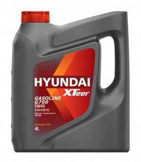 Масло ДВС 5W-40 Xteer HYUNDAI бенз, Gasoline G700 SN,   4л, п/синт 1041136