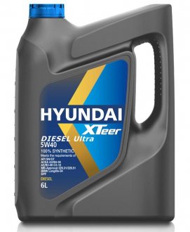 Олія ДВС 5W-40 Xteer HYUNDAI диз, Diesel Ultra SN/CF, 6л, синт 1061223