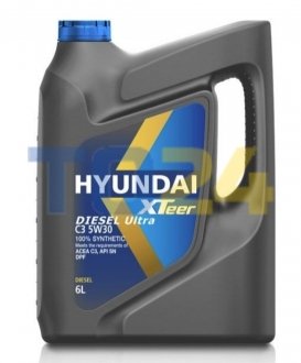 Олія ДВС 5W-30 Xteer HYUNDAI диз, Diesel Ultra C3 SN/C3, 6л, синт 1061224