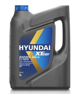 Олія ДВС 5W-30 Xteer HYUNDAI диз, Diesel Ultra C3 SN/C3, 6л, синт 1061224