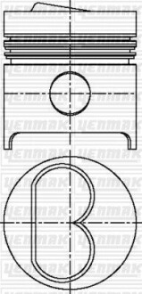 Поршень с кольцами і пальцем (размер отв. 82.60/STD) FIAT 1.7-1.9D (149 B 3,000, 149 B 4,000 M 705 BA,19,0) YENMAK 31-03394-000 (фото 1)