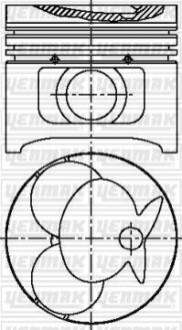 Поршень MB Sprinter 901-904 2.3D 95- (89.00mm/STD/L=74.65mm) YENMAK 3103617000 (фото 1)