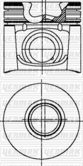 YENMAK Поршень с кольцами і пальцем (размер отв. 94.40/STD) IVECO Daily 2.8 (8140.23 EURO2 / SOFIM EURO 2) 31-03691-000