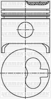 YENMAK CITROEN Поршень с кольцами і пальцем (размер отв. 80,00 / STD) Berlingo 1.8D 98- (161 A, A9A, XUD7) 31-03876-000