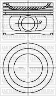 YENMAK Поршень с кольцами і пальцем (размер отв. 83 / STD) CITROEN Berlingo 1.8 (4цл.) (XU7 JP K TR) 31-03887-000