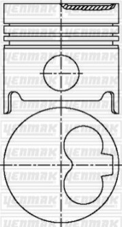 YENMAK Поршень с кольцами і пальцем (размер отв. 86.00/STD) RENAULT Master Trafic 2.1D -97 (J 8 S 708/712/714) 31-03908-000