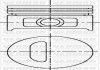 Поршень с кольцами і пальцем (размер отв. 75.8 / STD) RENAULT Clio, 1,2 -98 (4ц.) (E5F A 710 / E7F 708) YENMAK 31-03914-000 (фото 1)