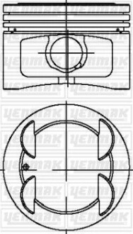 YENMAK Поршень с кольцами і пальцем (размер отв. 86.4 / STD) FIAT PALIO 1.6 (4цл.) (182B6000 16V 103PS) 31-04269-000