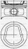 YENMAK Поршень с кольцами і пальцем VW Polo 1.6i (размер отв. 76.51 / STD) (AEE-ALM) 31-04321-000