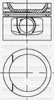 YENMAK Поршень с кольцами і пальцем (размер отв. 81.01 / STD) VW T4 2.0, 2.5 (4/5 цл.)  (AAC / AAF / AEU) 31-04328-000