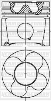 YENMAK Поршень с кольцами і пальцем на 4/5/6цил. (размер отв. 78.31/STD) VW, AUDI, SKODA 2,5TDI 00- (AKE, BFC, AYM, BCZ Euro3 ) 31-04332-000