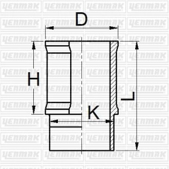 YENMAK Гільза циліндра CITROEN 1.4  (размер отв. 75 / STD)(205 GR-405-309-306) 51-05873-000