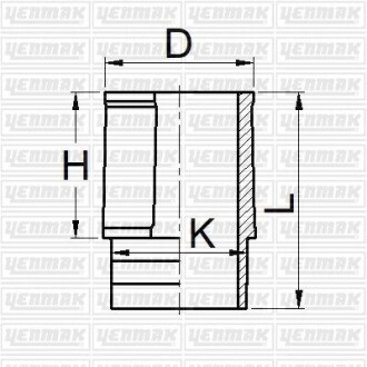 YENMAK Гильза цилиндра (размер отв. 83 / STD) CITROEN Berlingo 1.8 (4цл.) (205-309-405B) 51-05881-000