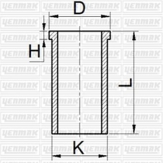 YENMAK Гильза цилиндра DB SPRINTER 2.9D (размер отв. 89 / STD)(OM 601 D) 51-65645-000