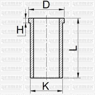 YENMAK Гильза цилиндра FIAT Scudo 1.6 JTD (размер отв. 75 / STD)(EXPERT 1.6 HDI, 307 1.6 HDI) 51-65826-000