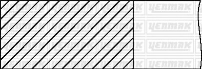 Кільця поршневі VW 1.6 93- (76.50mm/STD) (1.5-1.5-2.5) 91-09300-000