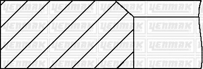 Кільця поршневі VW LT 2.4D/TD -96 (76.50mm/STD) (1.75-2-3) 91-09301-000