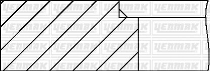 Кільця поршневі VW LT/T4/T5 2.5TDI (81.50mm/+0.5) (2.5-2-3) = 8950095000 9109318000