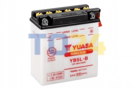 МОТО Yuasa 12V 5,3Ah  YuMicron Battery YB5L-B(сухозаряжений)