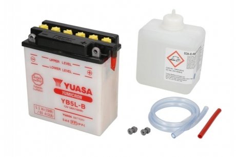 Акумулятор YUASA YB5L-B YUASA + ELEKTROLIT (фото 1)
