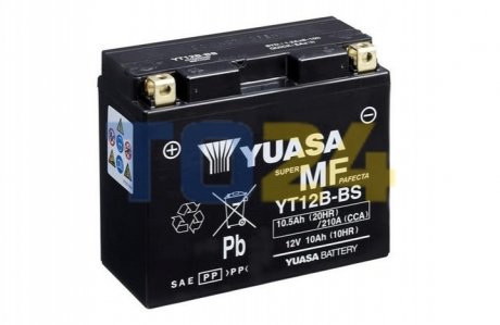 Аккумулятор 10,5Ah-12v YUASA AGM (150x69x130), L+ YT12B-BS