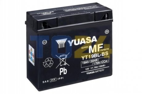 МОТО Yuasa 12V 19Ah  MF VRLA Battery YT19BL-BS(сухозаряжений)