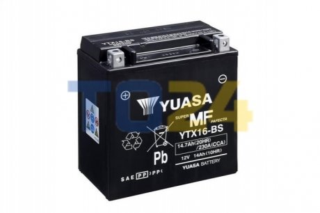 Акумулятор 14,7Ah-12v AGM (150x87x161), L+ YUASA YTX16-BS (фото 1)