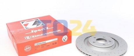 Тормозной диск (задний) ZIMMERMANN 100.3334.52 (фото 1)