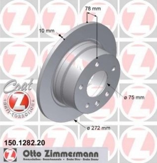 Гальмівний диск ZIMMERMANN 150128220 (фото 1)