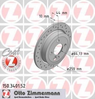 Гальмівний диск ZIMMERMANN 150340152 (фото 1)