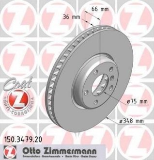 Тормозной диск (передний) ZIMMERMANN 150.3479.20 (фото 1)