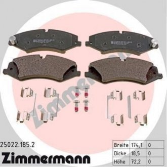 Дисковые тормозные колодки ZIMMERMANN 25022.185.2 (фото 1)