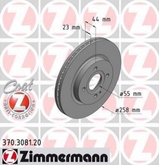 Гальмівний диск ZIMMERMANN 370308120 (фото 1)