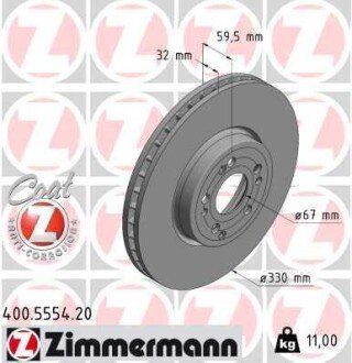 Диск гальмівний MERCEDES Coat Z 400555420