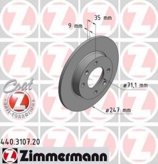 Гальмівний диск ZIMMERMANN 440310720 (фото 1)