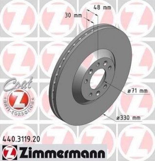 Гальмівний диск ZIMMERMANN 440311920 (фото 1)