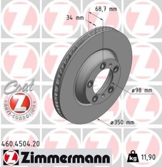 Диск гальмівний Coat Z лівий 460450420