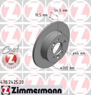 Гальмівний диск ZIMMERMANN 470242520 (фото 1)