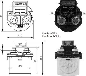 Деталi стартерiв/генераторiв ZM103