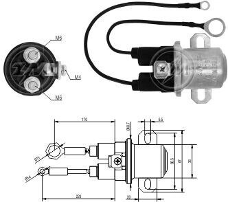 Втягуюче реле стартера ZM1409