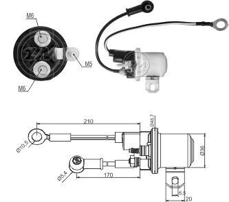 Втягуюче реле стартера ZM1428