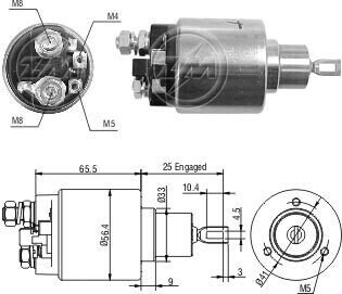 Втягивающее реле стартера ZM1474